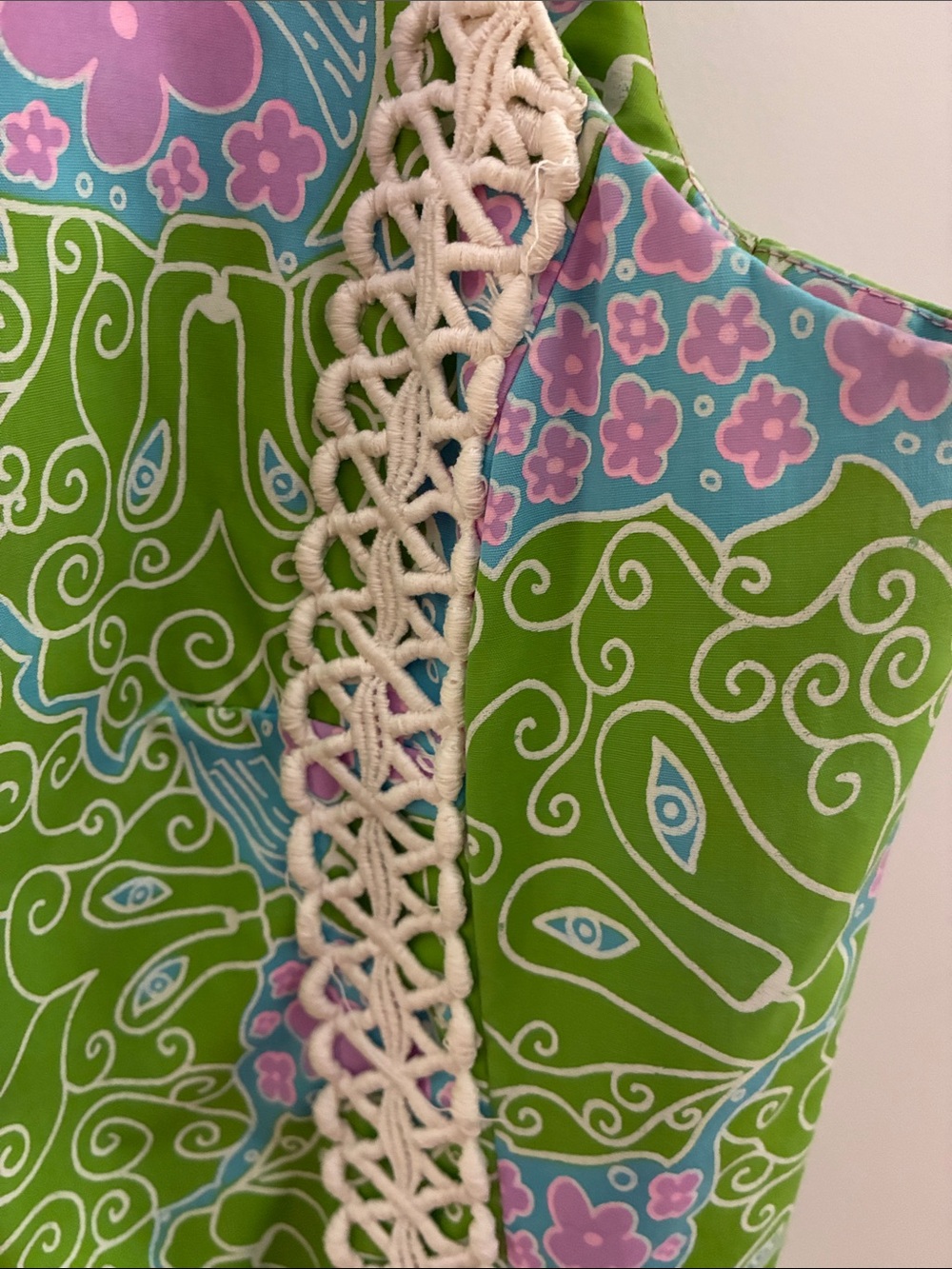Vintage 1960 Lilly Pulitzer Sleeveless Green Shift Dress 12 - Picture 6 of 16